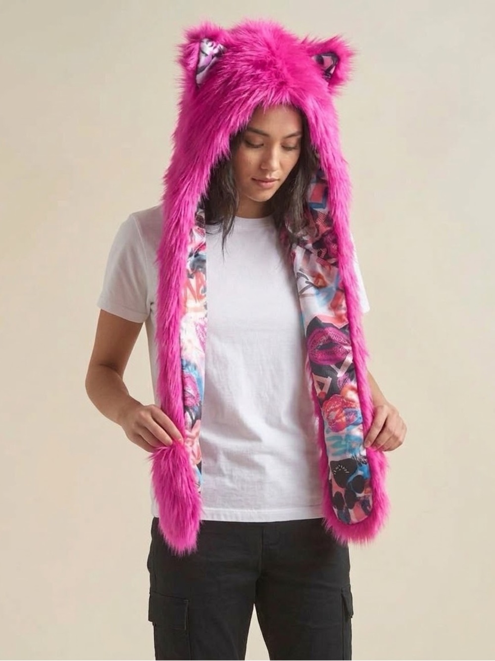 Spirit Hoods - LIPSTICK WOLF COLLECTOR EDITION FAUX FUR HOOD | women’s